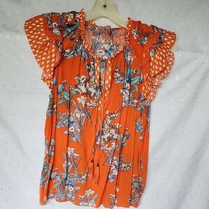 Floral Orange Women's Top